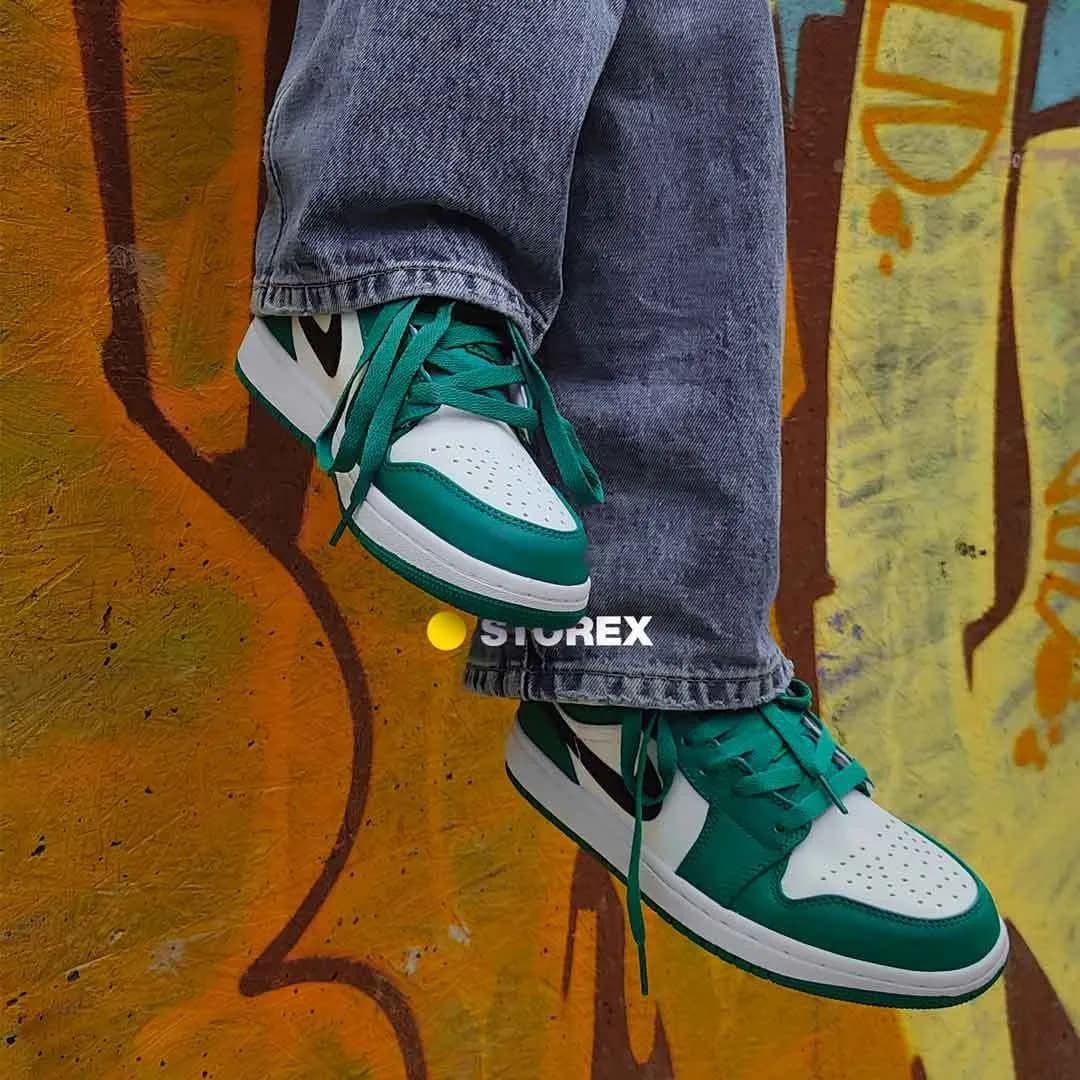 Nike Jordan 1 Low Retro Green/White