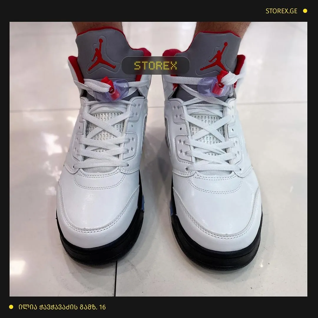 Nike Jordan 5 Retro Fire Red/White